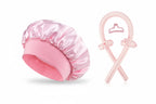 No Heat Hair Curler and Satin Sleeping Cap Set Heatless Hair Curling Headband Hair Claw Clip Hair Rings Soft Sleeping Hat Salon