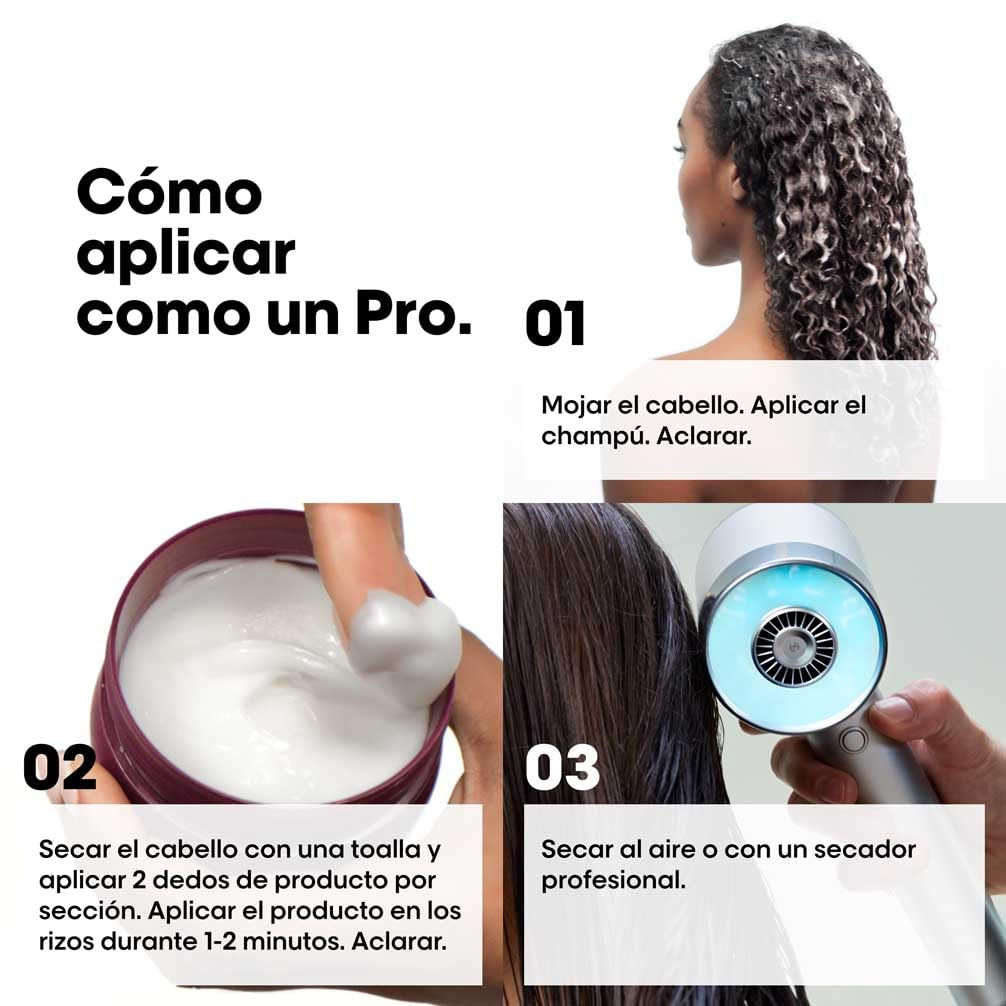 L’Oréal Professionnel, Mascarilla Hidratante Intensiva, Para Cualquier Tipo De Rizos & Ondas, Curl Expression, 250 Ml